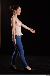 Rania  1 black high heels blue jeans dressed pink…